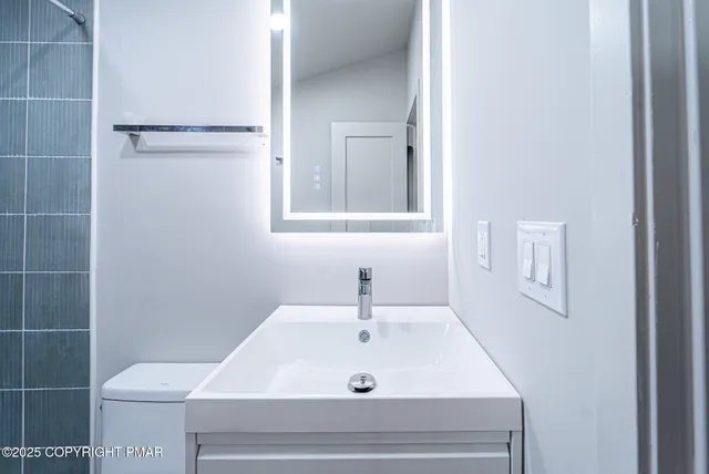 a bathroom with a sink
