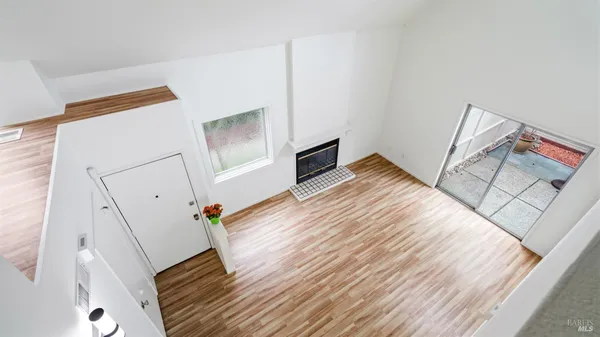 an empty room with a window