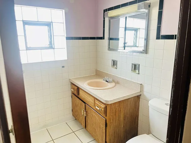 an entryway with a door