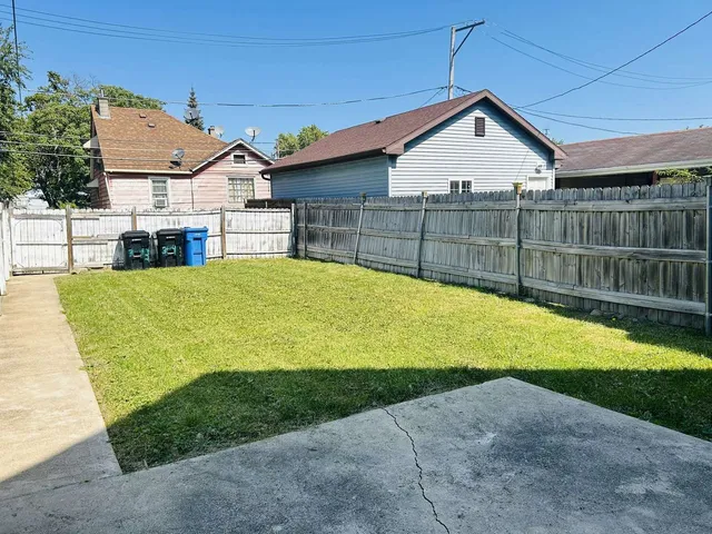 a backyard of a house