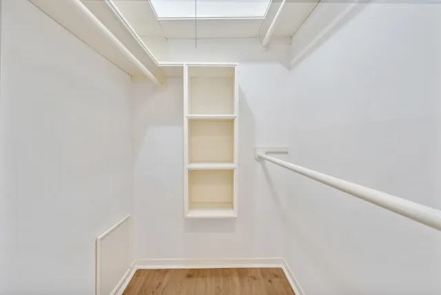 a view of small space with closet