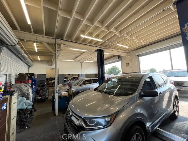 a car parked in garage