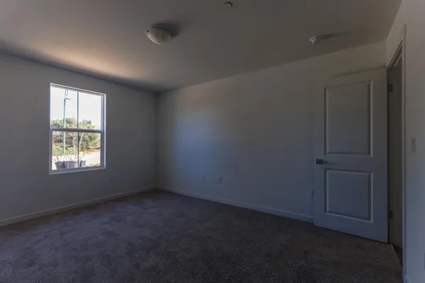an empty room with a window