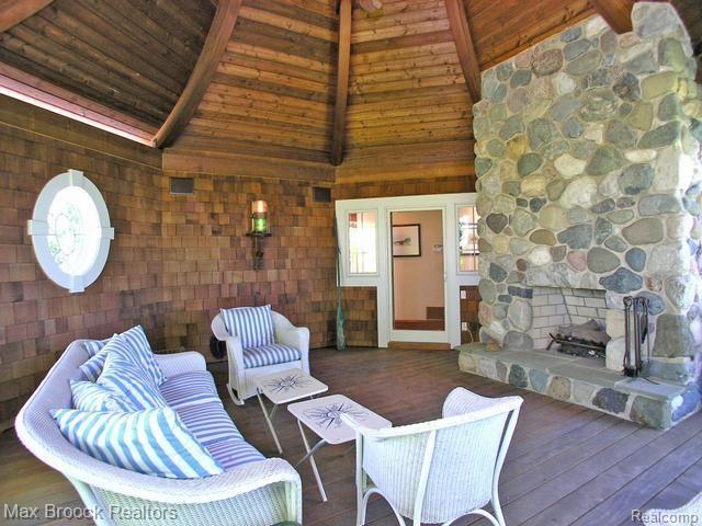 1462 Inwoods Cir Court Bloomfield Hills, MI 48302 - Photo 18 of 25 Master Deck with Fireplace