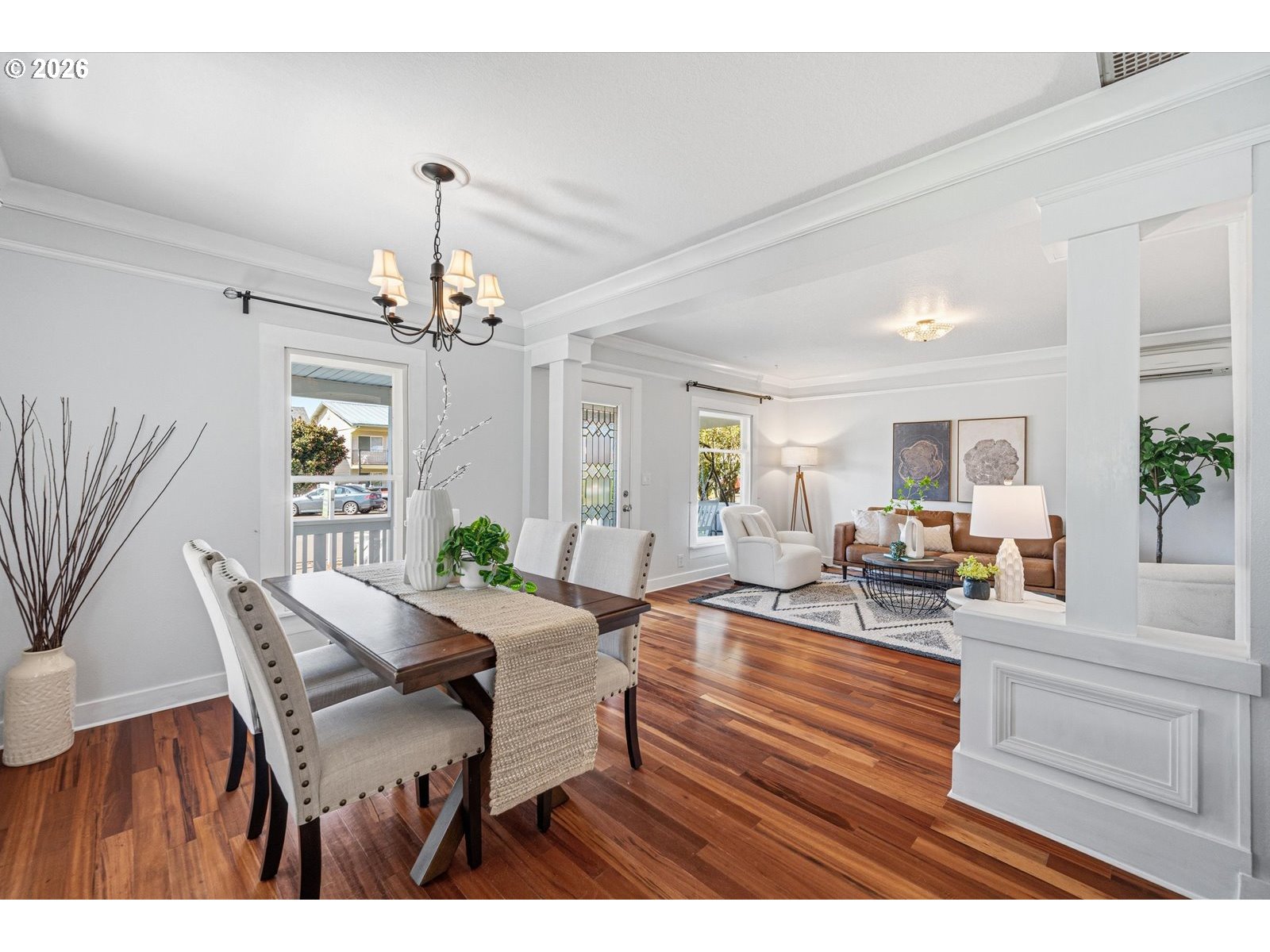 170 Northeast Main Street Estacada, OR 97023 - Photo 12 of 41 a living room with furniture a chandelier and a dining table