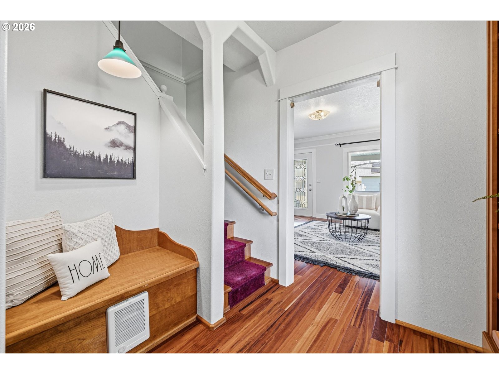 170 Northeast Main Street Estacada, OR 97023 - Photo 22 of 41 a living room with furniture and a fireplace