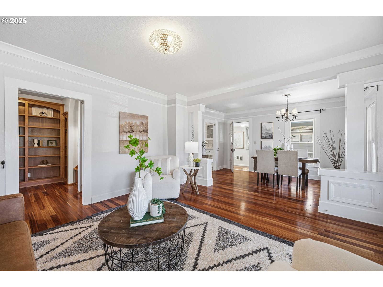 170 Northeast Main Street Estacada, OR 97023 - Photo 7 of 41 a living room with furniture and a wooden floor