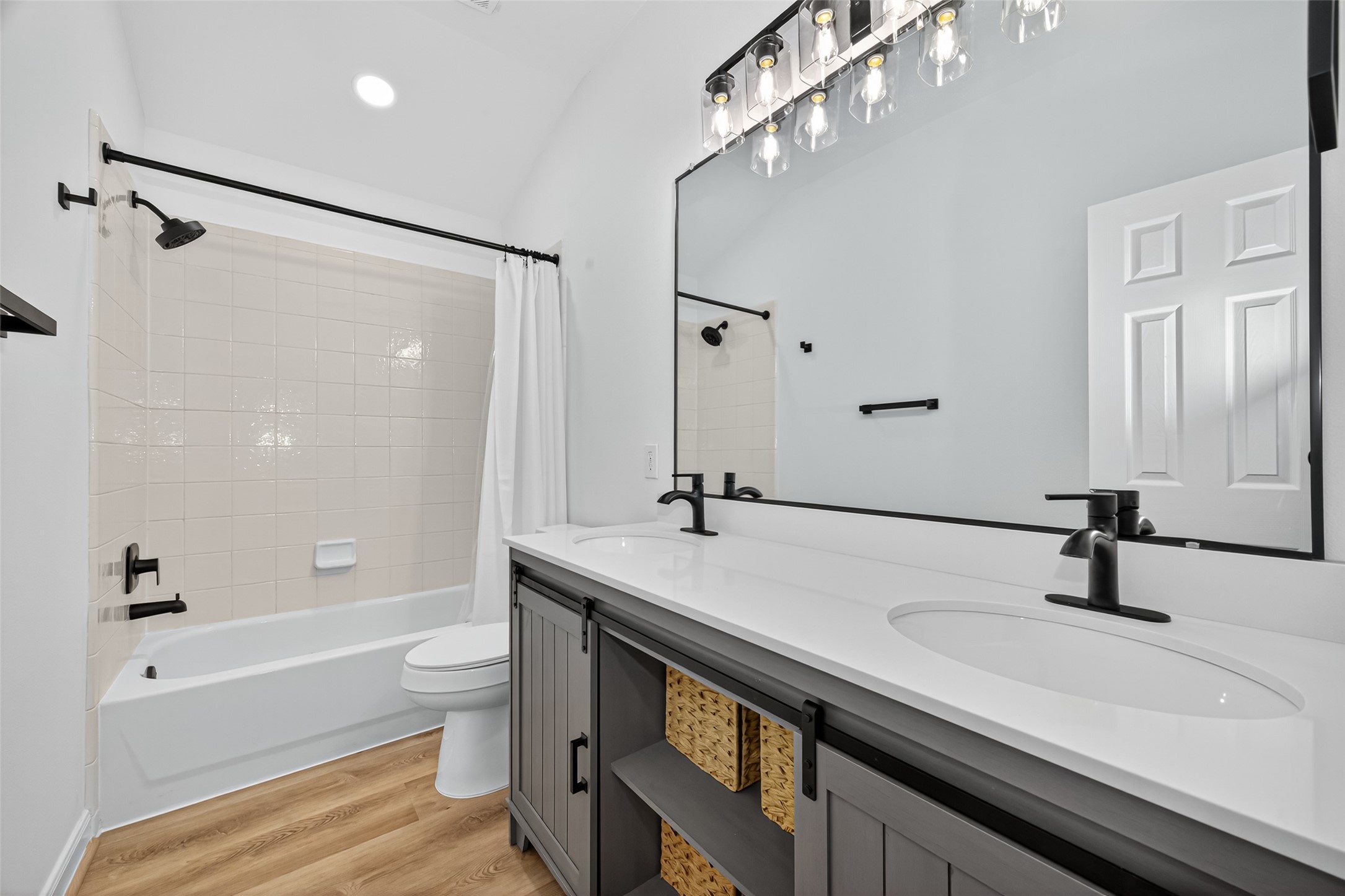 17422 Bending Post Drive Houston, TX 77095 - Photo 40 of 48 a bathroom with a sink a toilet and shower