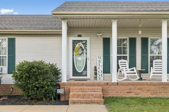 a view of a entryway door front of house