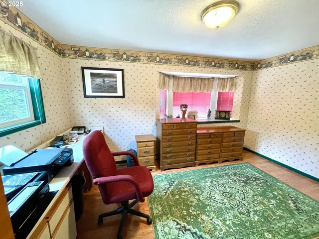 a room with furniture