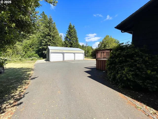 a front view of a house with a garage