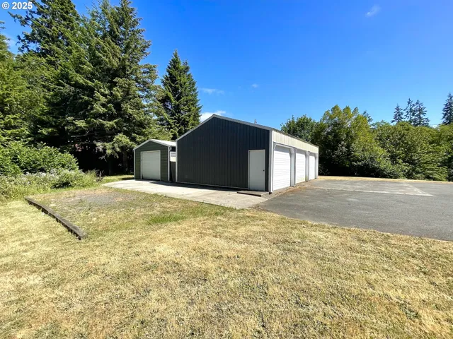 a house with trees in front of it