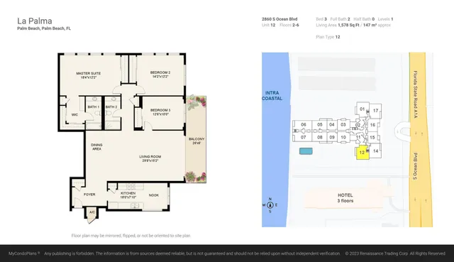 $1,175,000 | 2860 South Ocean Boulevard, Unit 512, Palm Beach, FL 33480