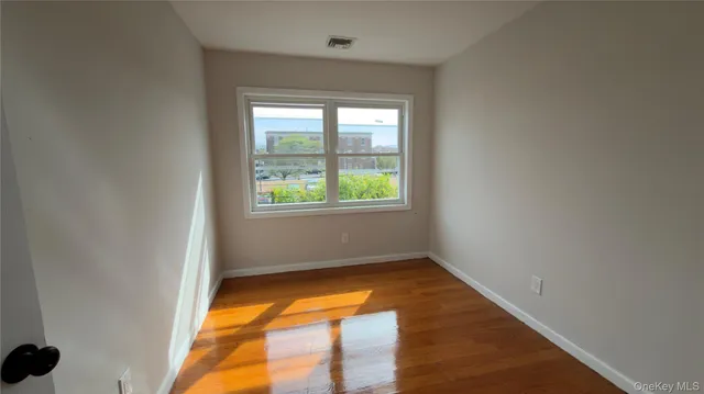 an empty room with a window