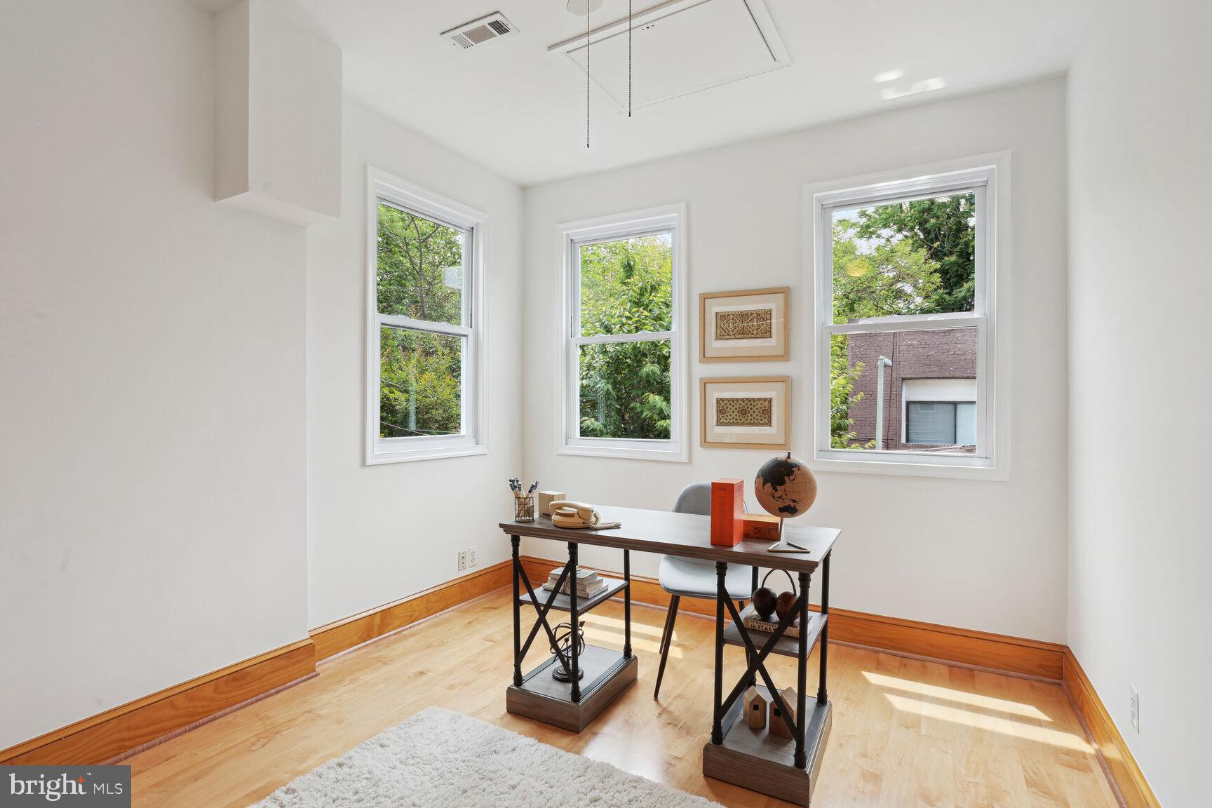 1219 Constitution Avenue Northeast Washington, DC 20002 - Photo 14 of 38 3rd bedroom W/3 windows+gleaming hardwood