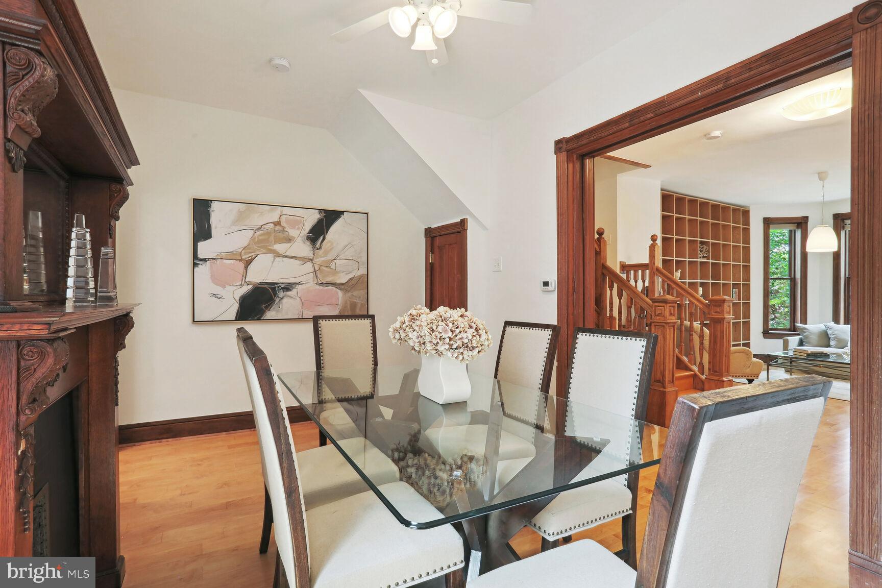 1219 Constitution Avenue Northeast Washington, DC 20002 - Photo 5 of 38 Formal dining room w/
original pocket doors