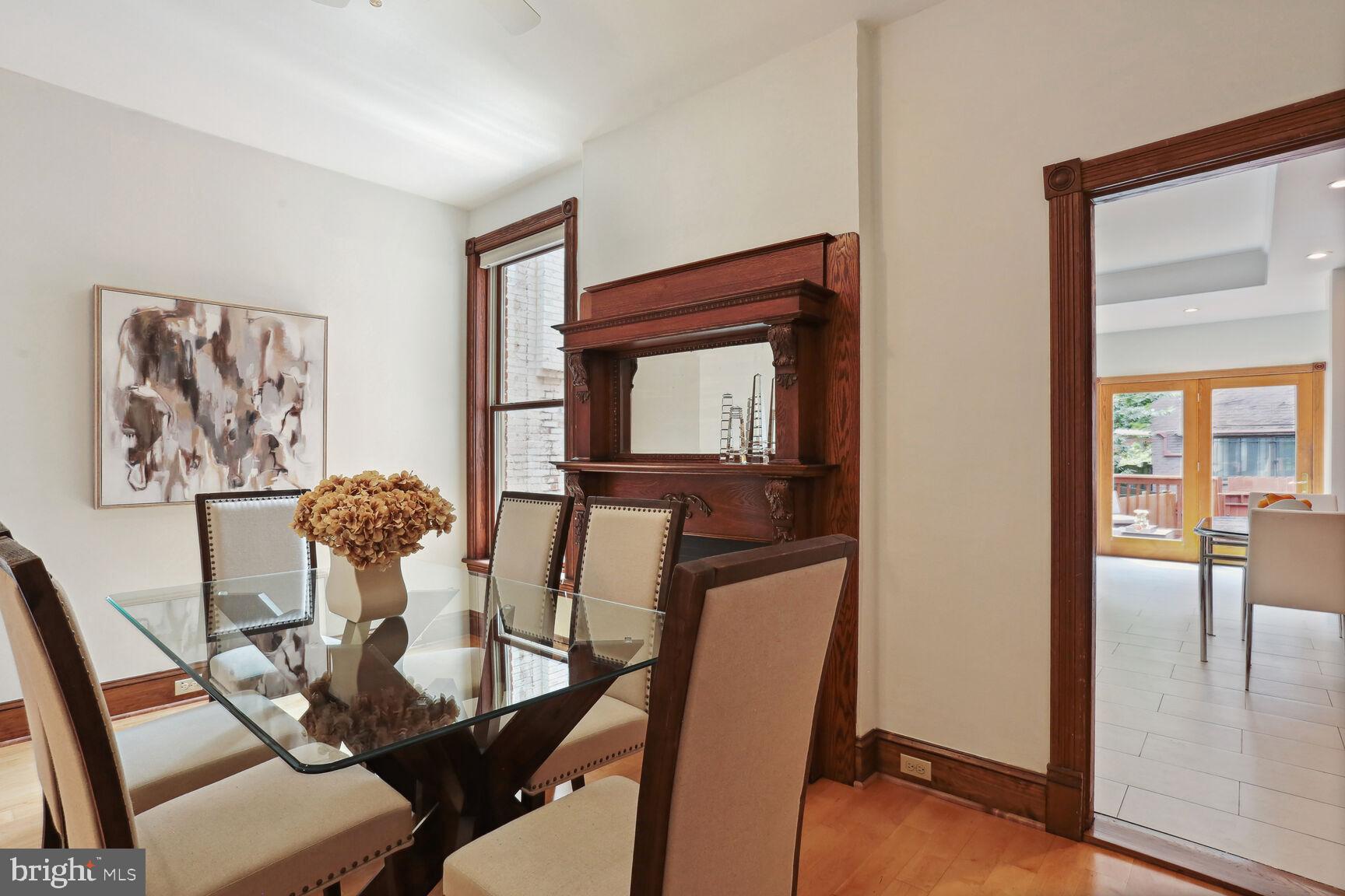 1219 Constitution Avenue Northeast Washington, DC 20002 - Photo 6 of 38 Elegant dining room with circa 1900 wood mantel