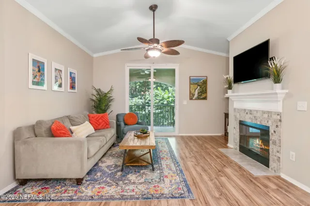 an empty room with wooden floor