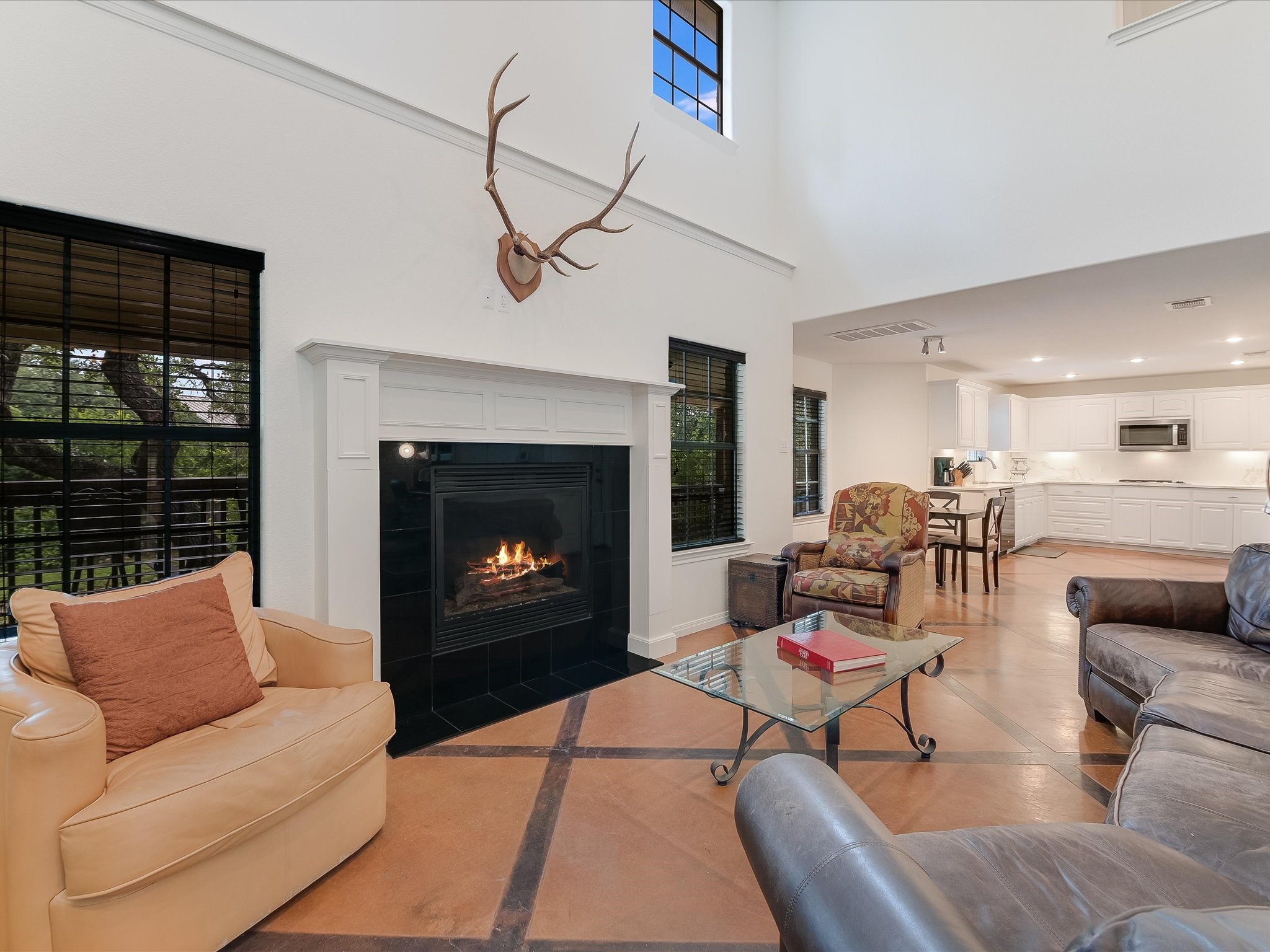 15214 Nightingale Lane Austin, TX 78734 - Photo 6 of 28 a living room with furniture and a fireplace