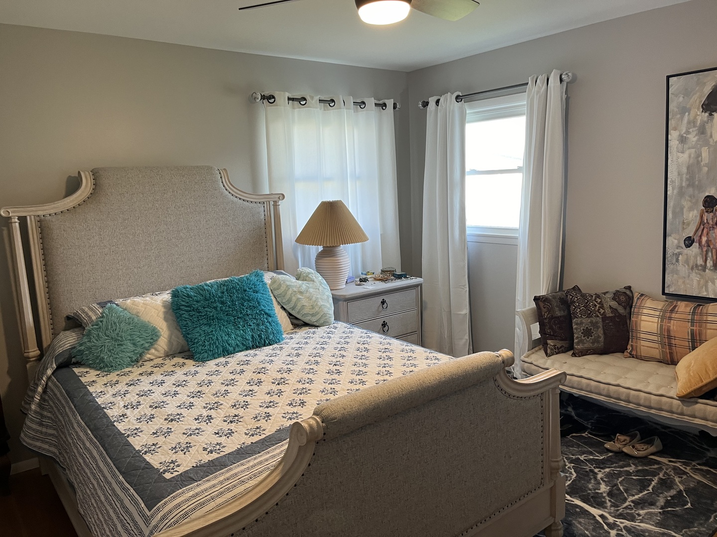 213 School Avenue Rochelle, IL 61068 - Photo 12 of 26 a bedroom with a bed and wooden floor