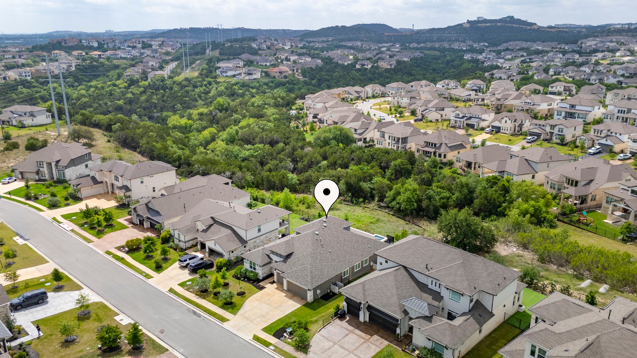 606 Bonfisk Bend Austin, TX 78738 - Photo 36 of 40 an aerial view of residential houses and outdoor space