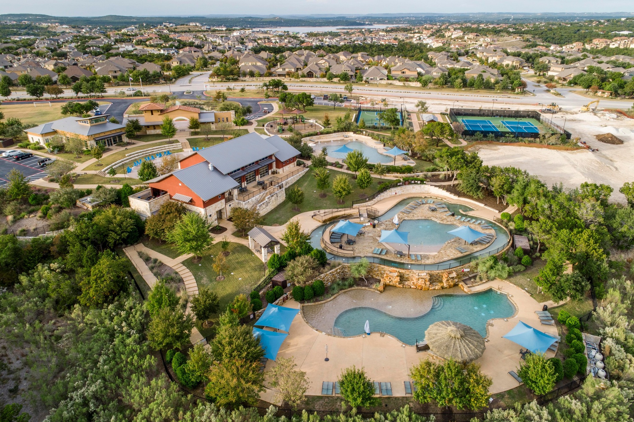 606 Bonfisk Bend Austin, TX 78738 - Photo 38 of 40 an aerial view of residential houses with outdoor space