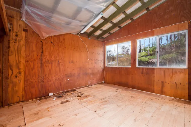 an empty room with a window