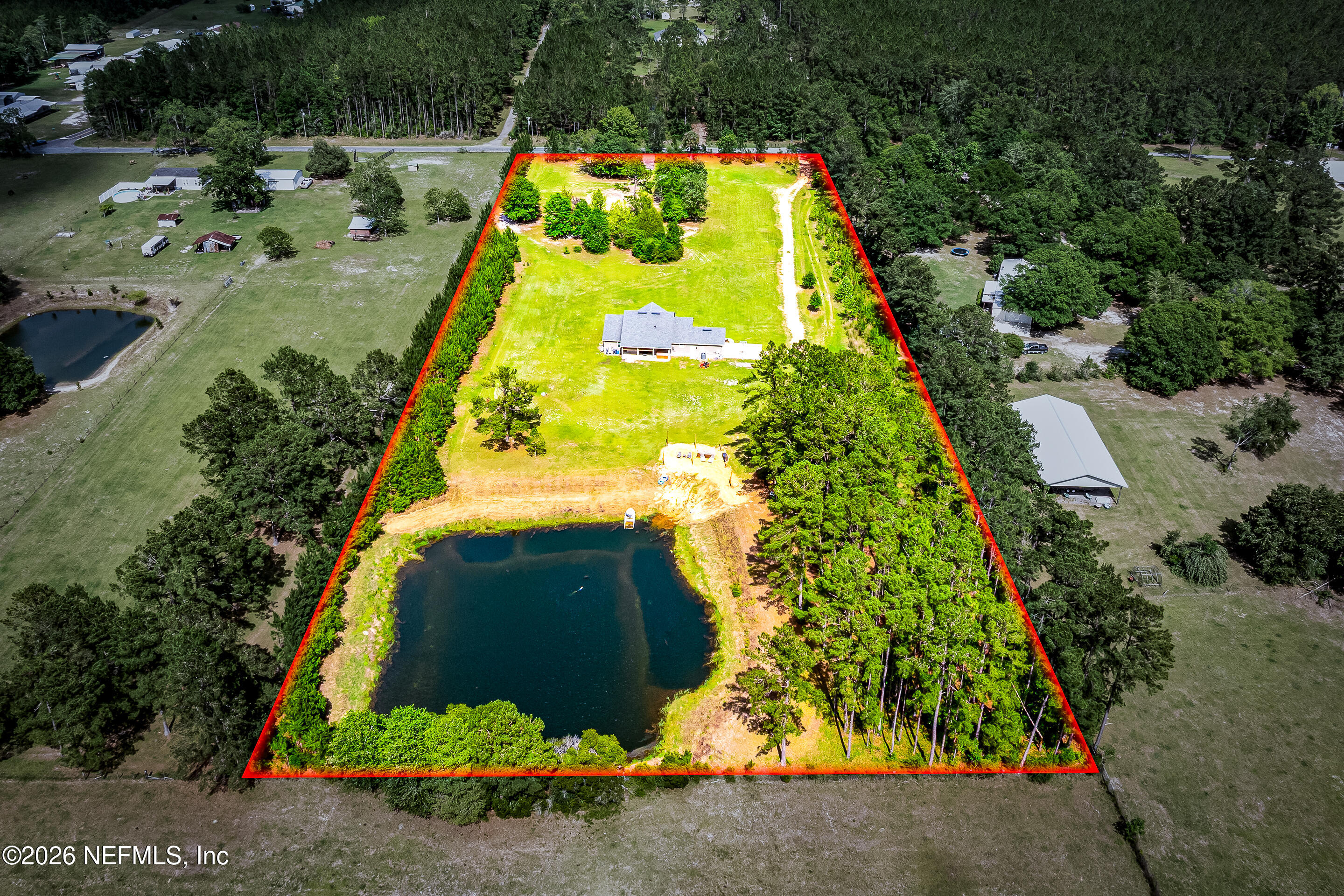 26575 Sheared Stokes Road Hilliard, FL 32046 - Photo 30 of 39 an aerial view of swimming pool
