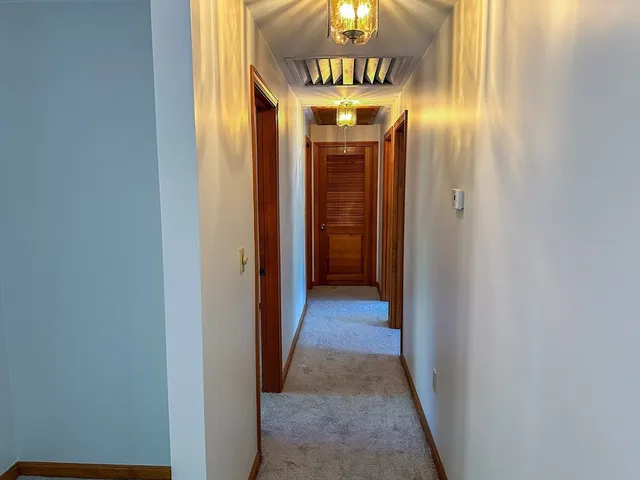 a view of a hallway with a elevator