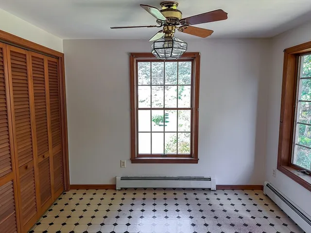 a view of a livingroom with a window