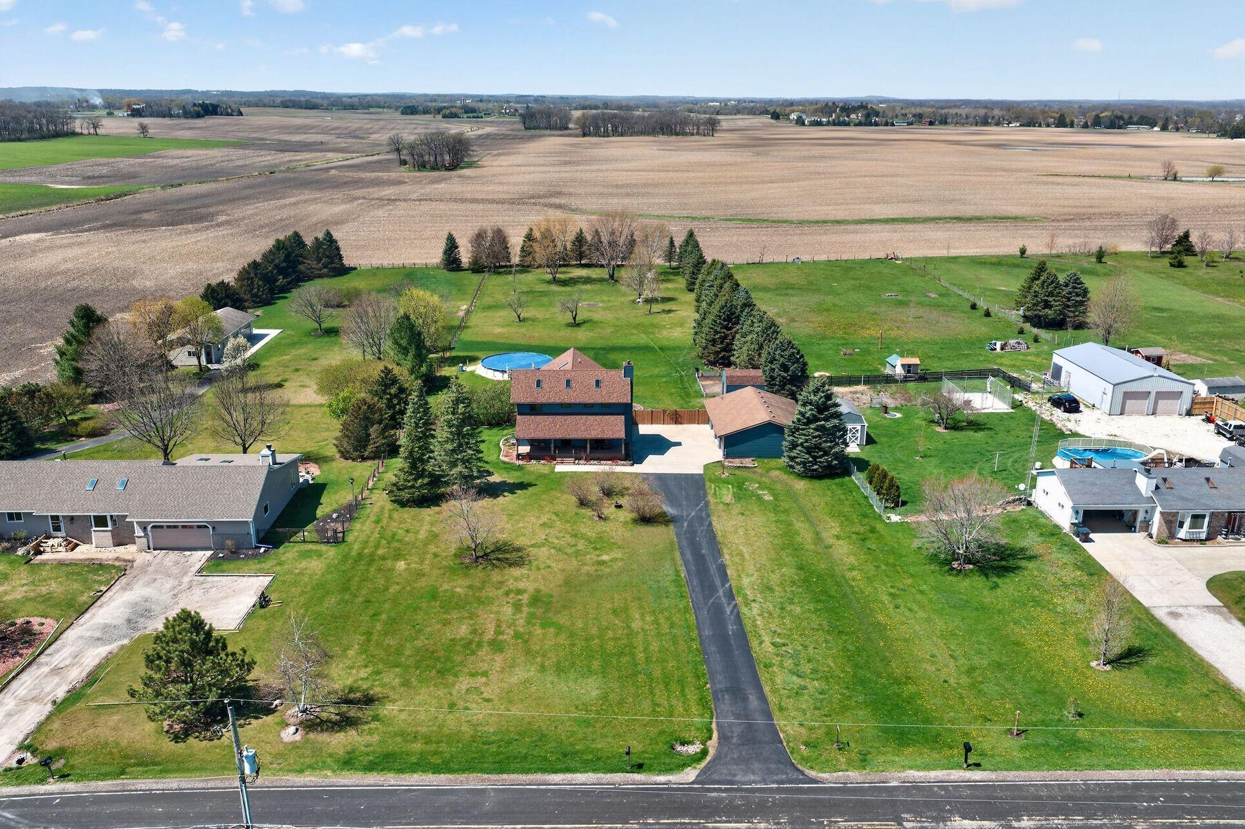3522 North Britton Road Norway, WI 53182 - Photo 34 of 38 Aerial of Property