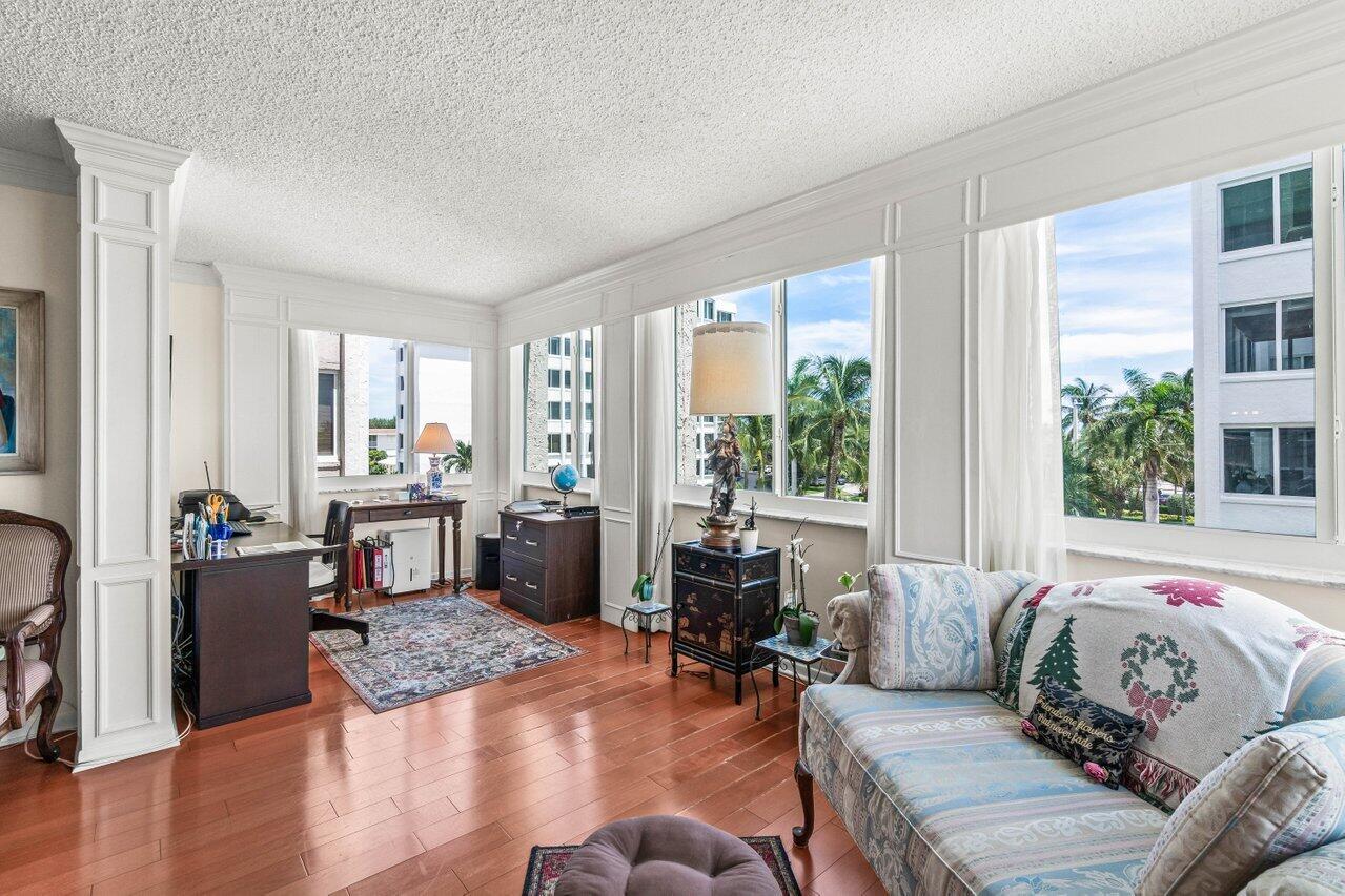 2000 South Ocean Boulevard, Unit 306 Delray Beach, FL 33483 - Photo 7 of 42 a bedroom with furniture and a large window