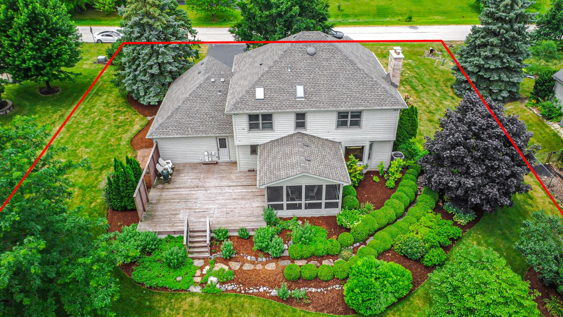 6 Red Hawk Drive Oswego, IL 60543 - Photo 34 of 41 an aerial view of a house with a yard and potted plants