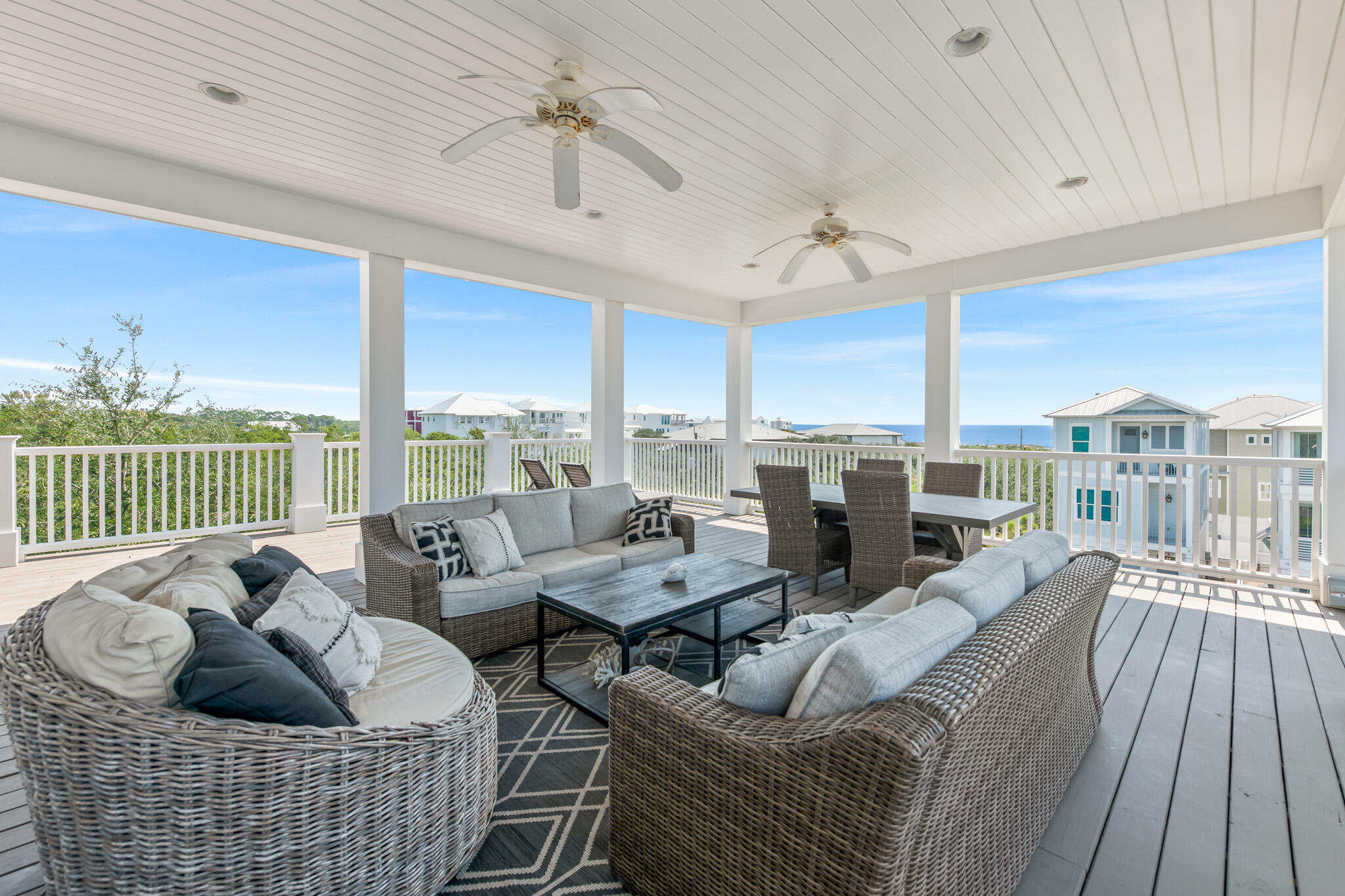 11 Pompano Pl Inlet Beach Inlet Beach, FL 32461 - Photo 24 of 68 a living room with furniture and a floor to ceiling window