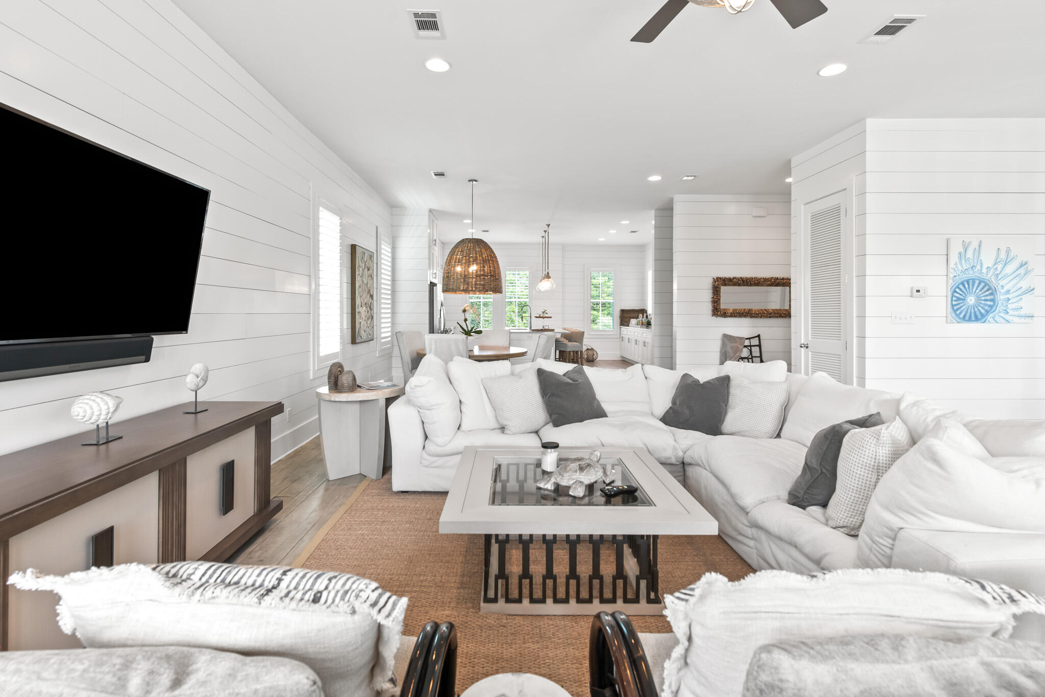 11 Pompano Pl Inlet Beach Inlet Beach, FL 32461 - Photo 37 of 68 a living room with furniture and a flat screen tv