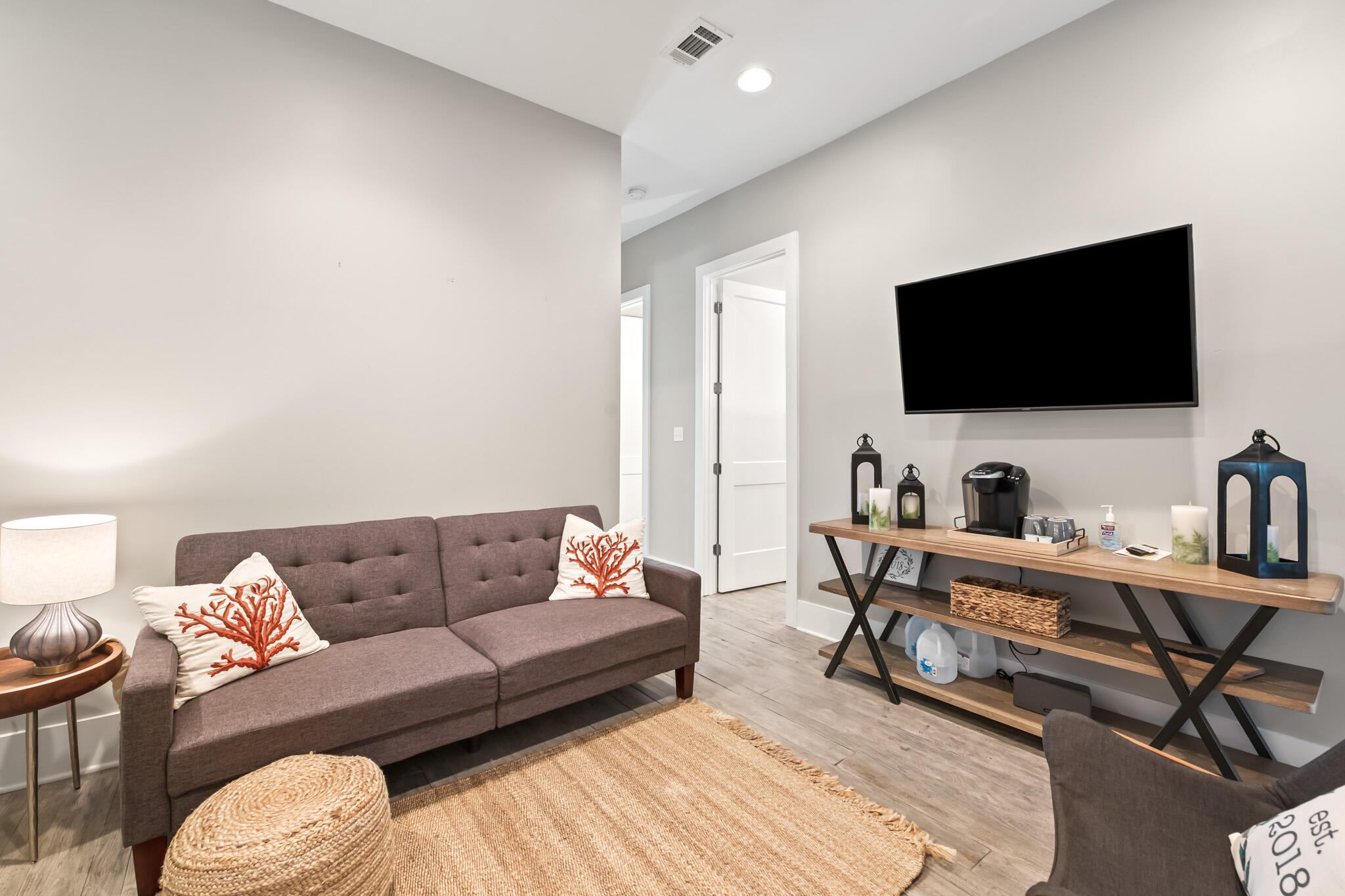 11 Pompano Pl Inlet Beach Inlet Beach, FL 32461 - Photo 51 of 68 a living room with furniture and a flat screen tv