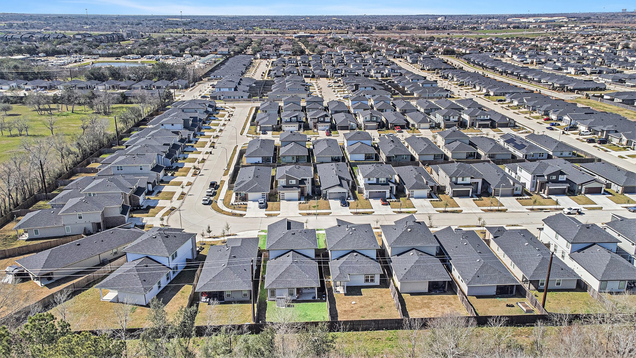 12823 Tokenhouse Lane Houston, TX 77047 - Photo 37 of 37 an aerial view of residential houses with outdoor space