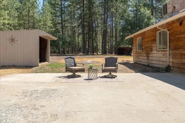 a view of a house with a patio