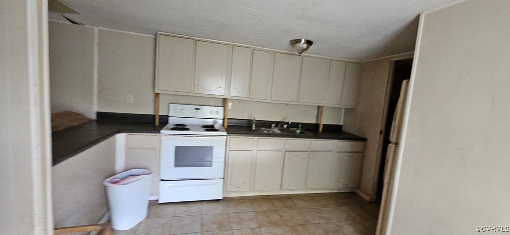 2718 Germantown Road Keysville, VA 23947 - Photo 4 of 16 Kitchen with electric stove, dark countertops, and