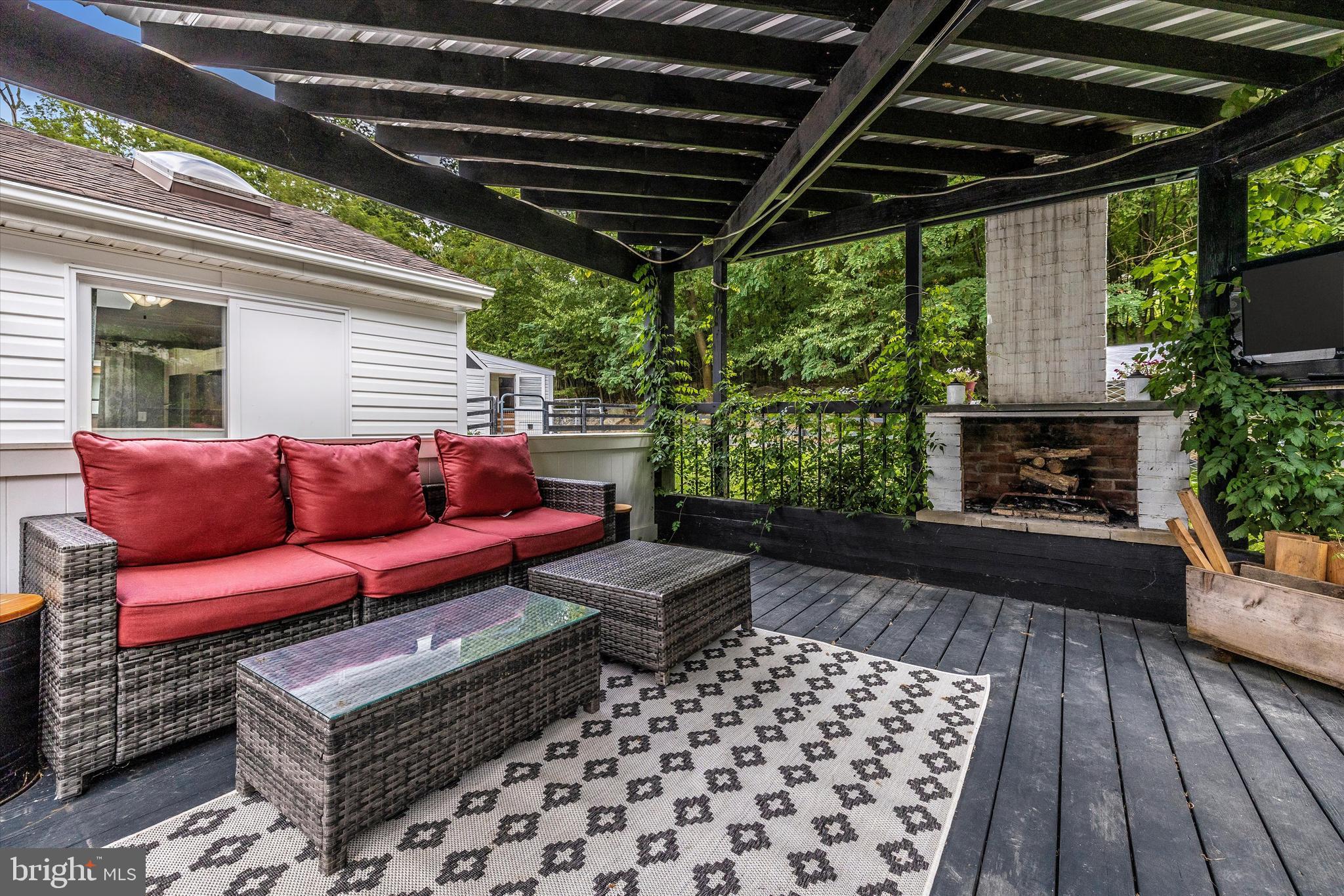 14363 Pen Mar High Rock Road Cascade, MD 21719 - Photo 59 of 60 Covered deck with fireplace