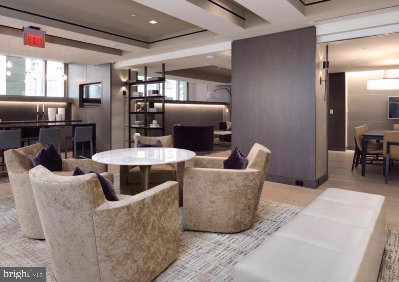 2501 M Street Northwest, Unit 722 Washington, DC 20037 - Photo 18 of 23 Modern elegance in a stylish lounge space.