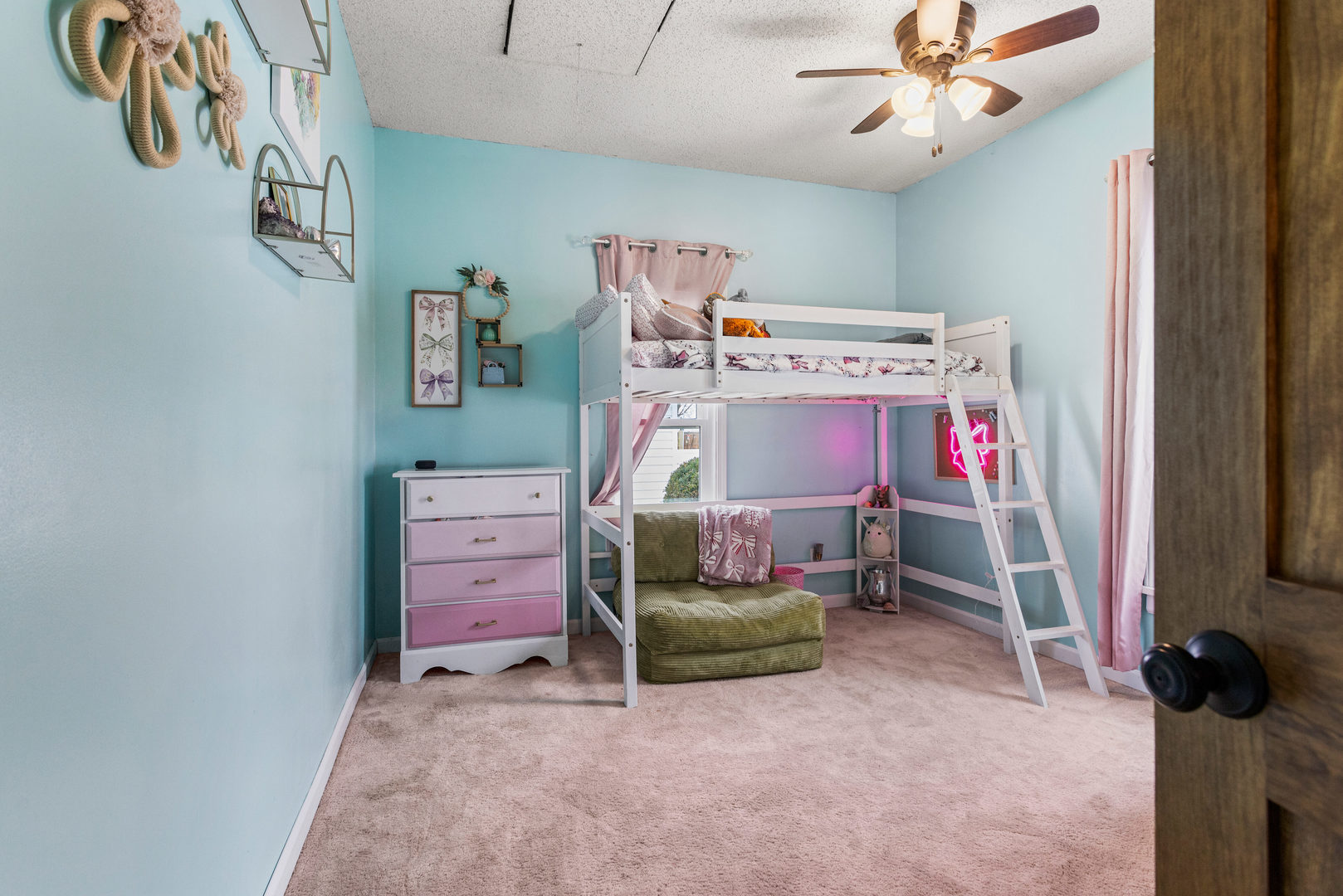 306 Shimp Road Milmine, IL 61855 - Photo 17 of 31 a bed room with a bed and a chair