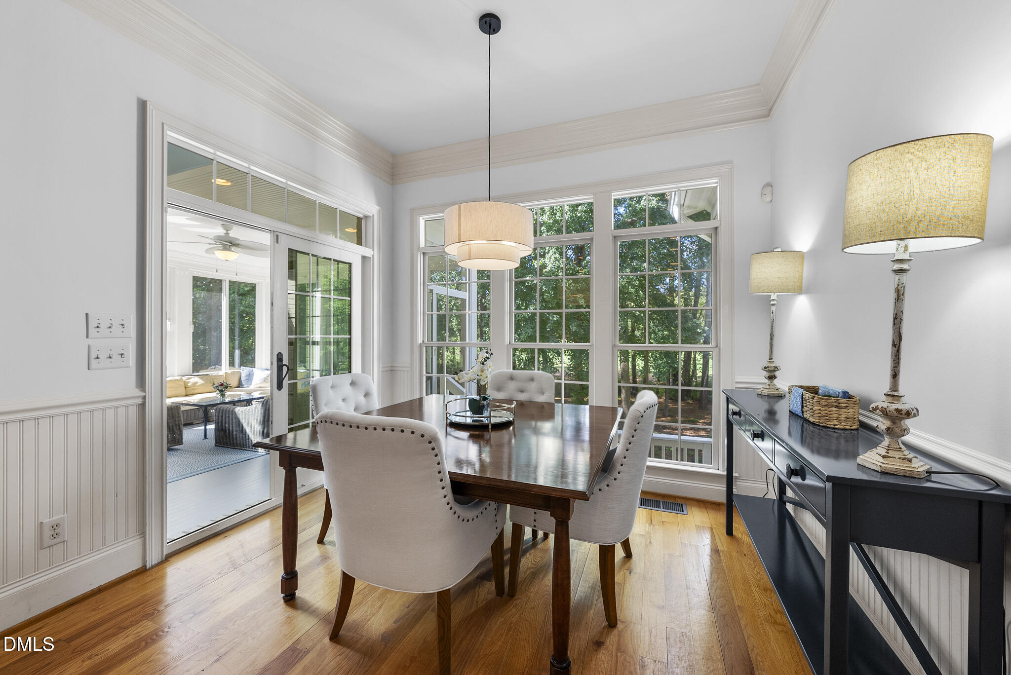 119 Faison Road Chapel Hill, NC 27517 - Photo 32 of 93 a view of a dining room with furniture window and wooden floor