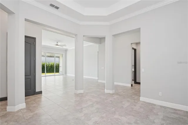 an empty room with a window