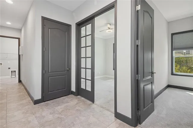 a view of a garden from a windows