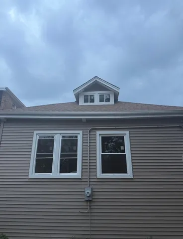 a front view of a building