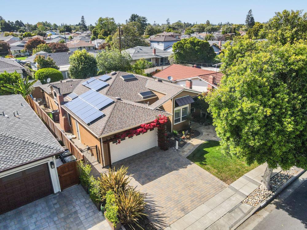 475 Rincon Avenue Sunnyvale, CA 94086 - Photo 53 of 58 a aerial view of a house with a yard