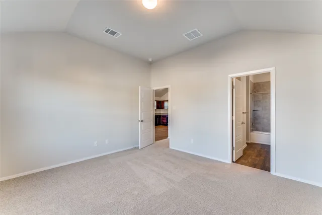 an empty room with an entryway