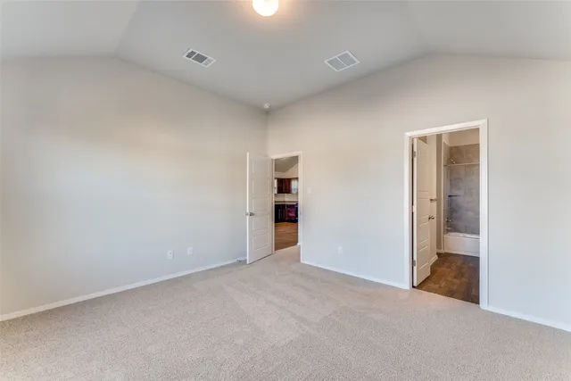 an empty room with an entryway