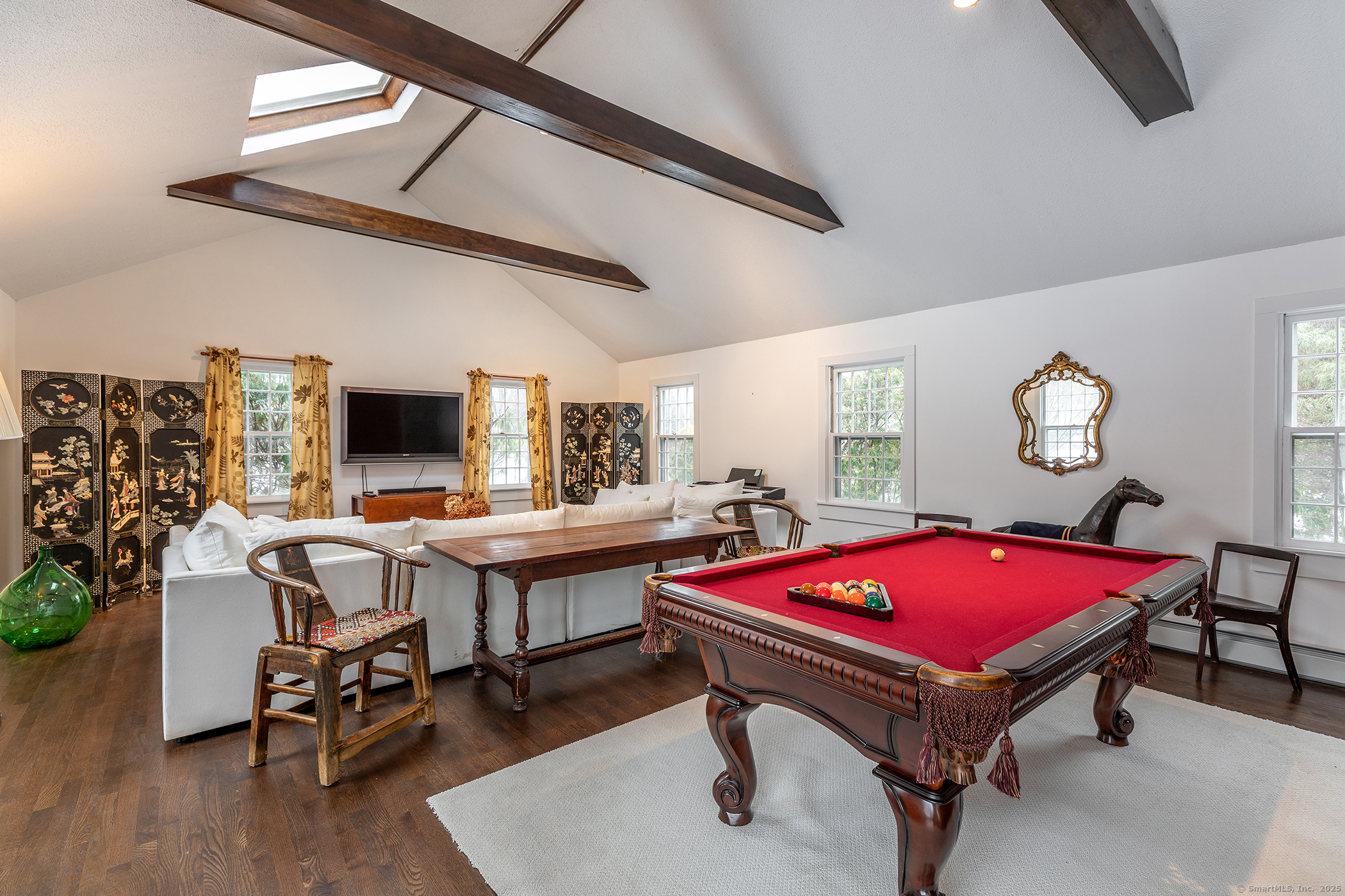 5 North Street Roxbury, CT 06783 - Photo 5 of 28 a room with furniture pool table and windows